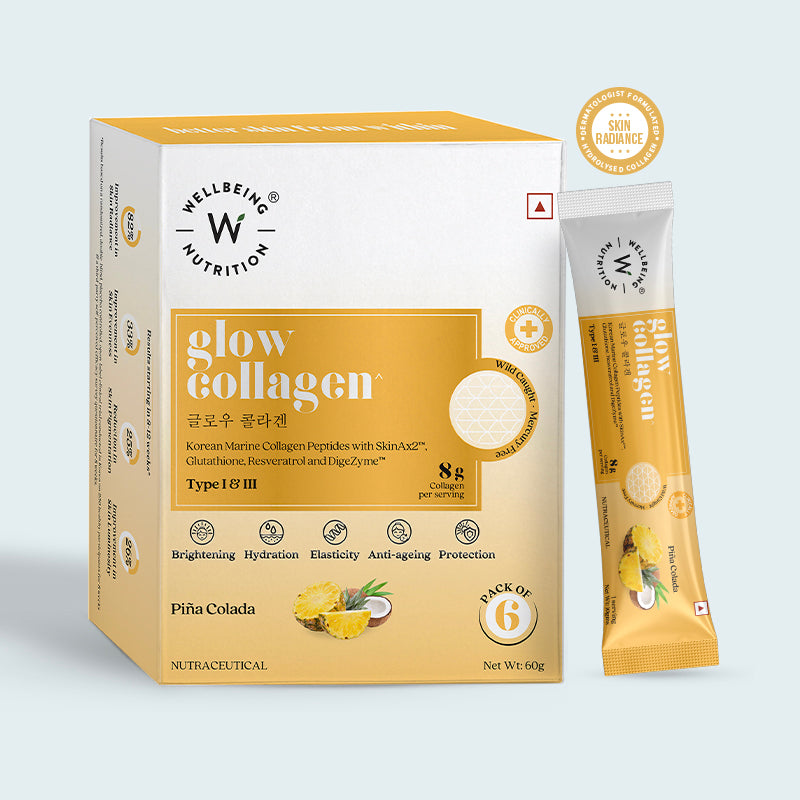 Glow Korean Marine Collagen Peptides Pinacolada Sachets