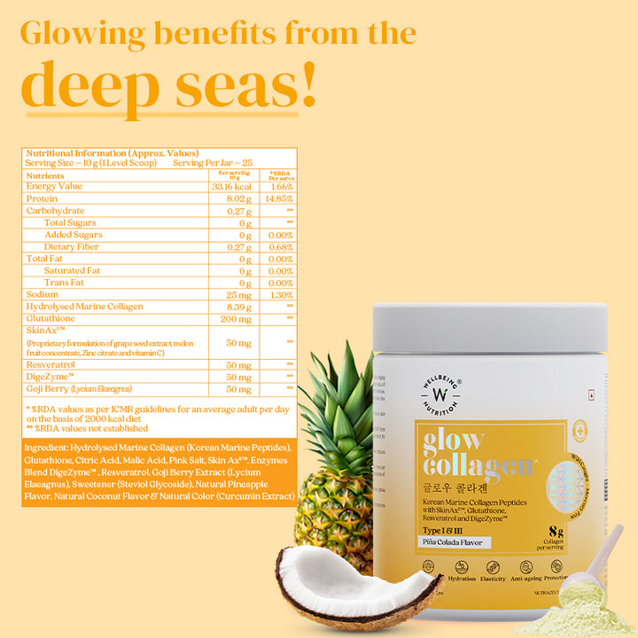Glow Korean Marine Collagen Peptides Pinacolada