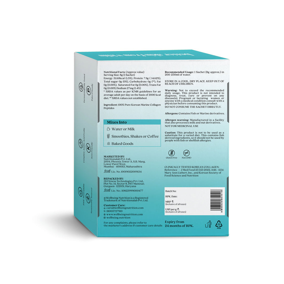 Pure Korean Marine Collagen Peptides Sachets