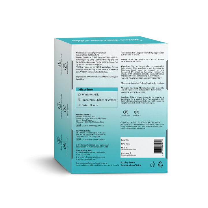 Pure Korean Marine Collagen Peptides Sachets